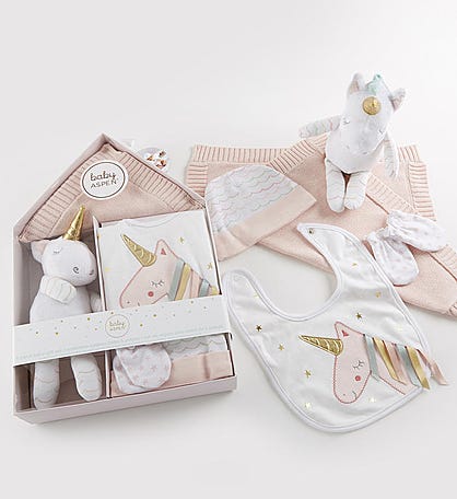 Simply Enchanted Unicorn 5 pc Baby Gift Set